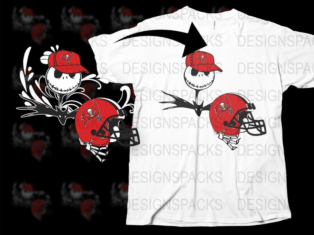 Skull Football Helmet Graphic T-Shirt, Red and Black Sports Fan Tee, Cool Athletic Style Shirt, Unique Team Support Top