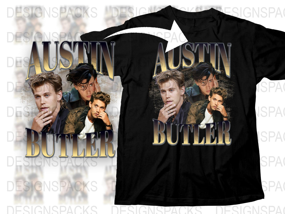 Austin Butler Graphic T-Shirt, Movie Star Photo Print Tee, Unisex Black Shirt, Fan Merchandise, Gift Idea