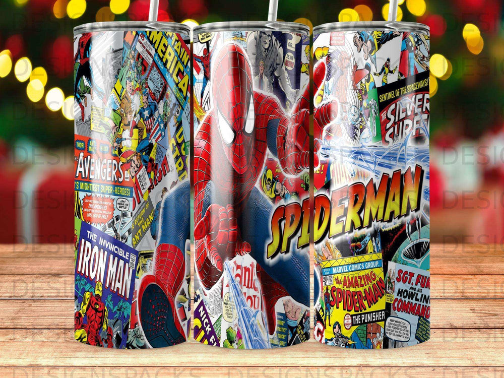 Collage of classic Spider-Man and Avengers comic book covers.