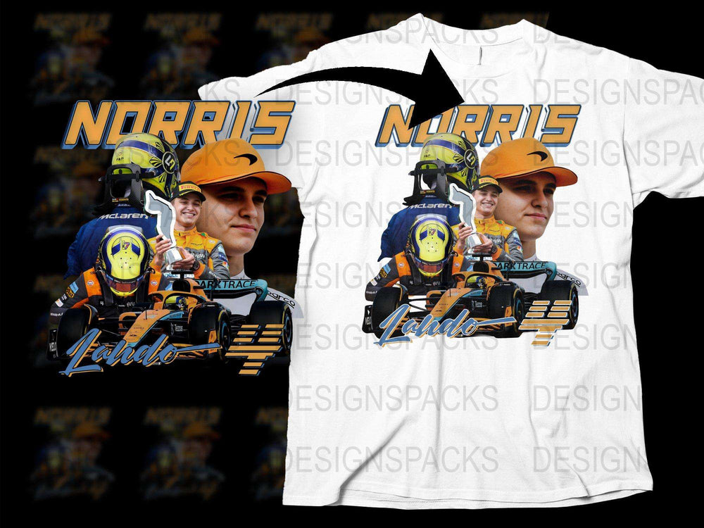 Norris Racing Team Graphic T-Shirt, Youth Kart Driver Fan Gear, Motorsport Apparel, Cool Race Car Print Tee