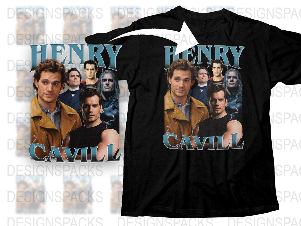 Henry Cavill Fan T-Shirt, Multiple Poses Graphic Tee, Celebrity Photo Collage Shirt, Movie Star Fashion Top, Unisex Clothing