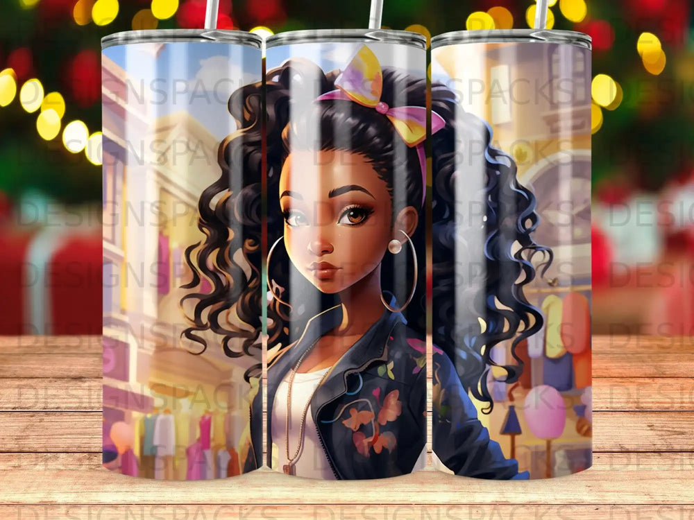 Young Black woman with curly hair and a jacket, looking forward.