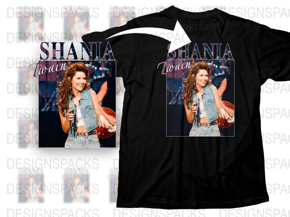Shania Twain Vintage Concert T-Shirt, 90s Music Tee, Retro Pop Star Graphic Shirt, Unisex Fashion Top.