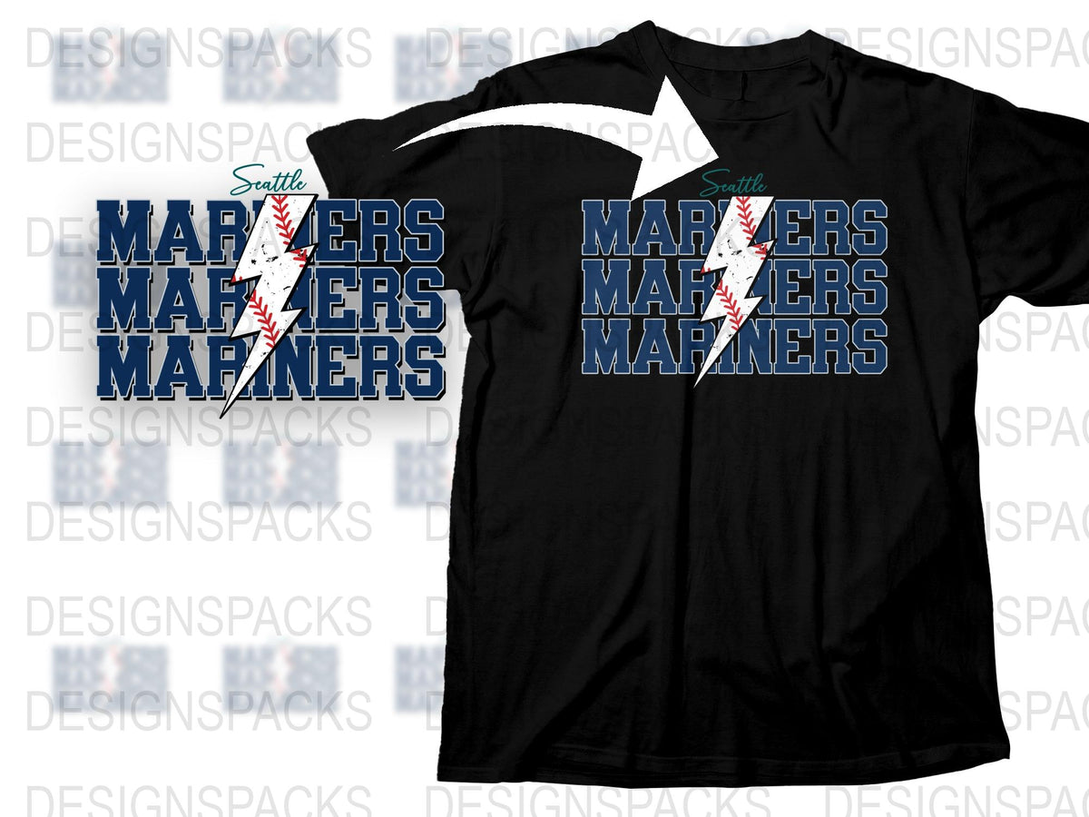 Seattle Mariners Inspired T-Shirt, Graphic Baseball Tee, Casual Sports Apparel, Fan Merchandise