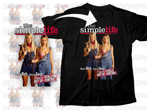 The Simple Life Retro TV Show T-Shirt, Vintage Paris and Nicole Graphic Tee, 2000s Pop Culture Fashion Top