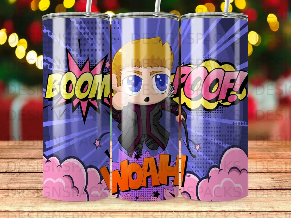 Cartoon character with "BOOM" and "POOF" text, "NOAH" below.