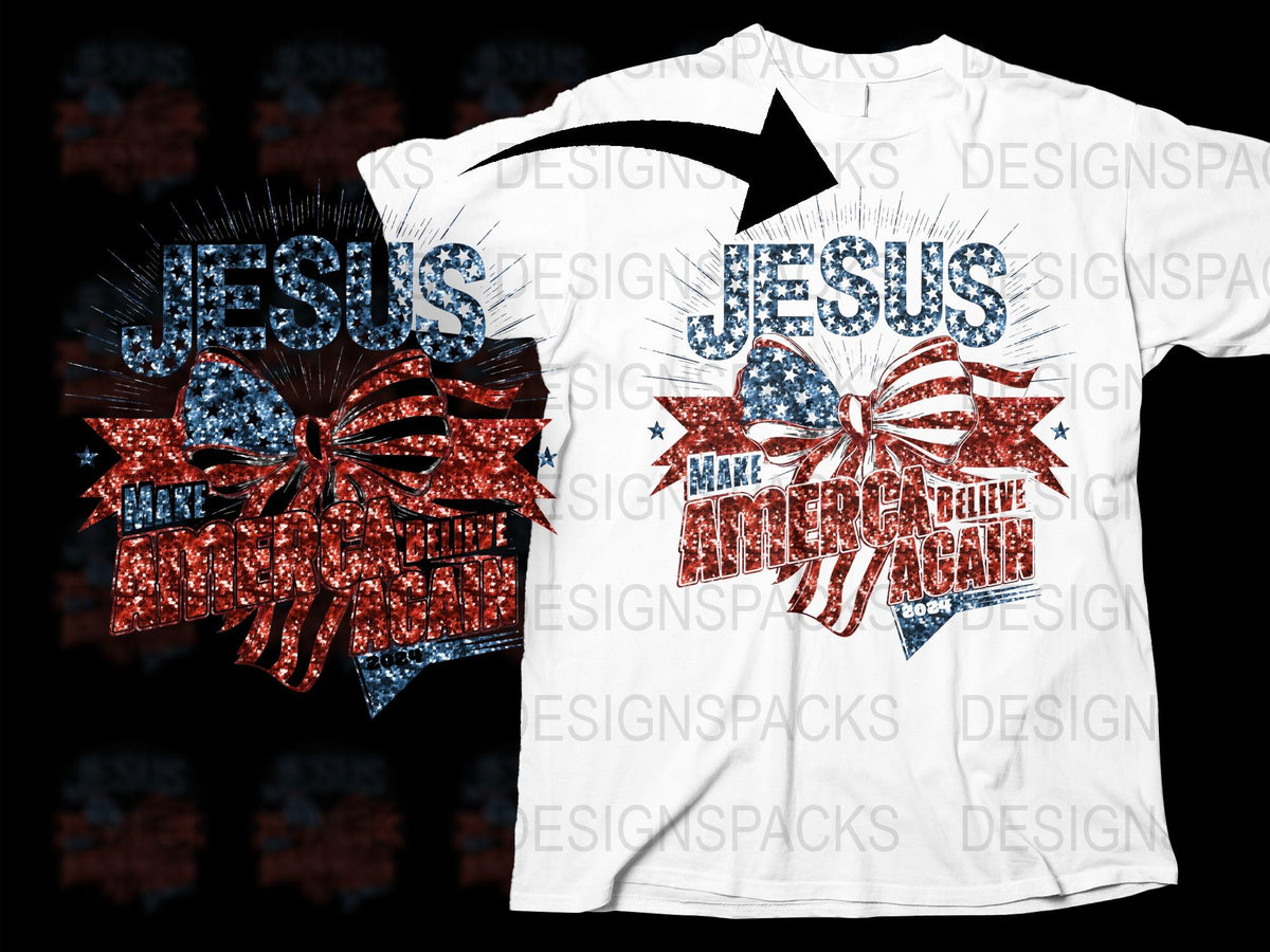 Patriotic Jesus T-Shirt, American Flag Design, Christian Faith Tee, Independence Day Apparel