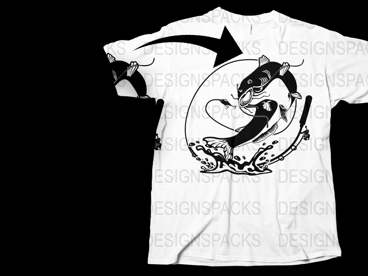 Black and White Koi Fish T-Shirt, Japanese Style Graphic Tee, Unisex Cotton Shirt, Asian Carp Design, Artistic Casual Wear