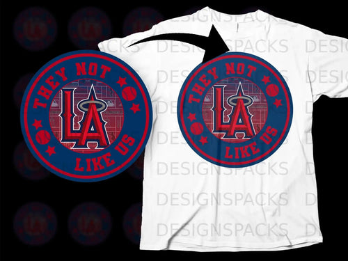 They Not Like Us LA Baseball Graphic T-Shirt