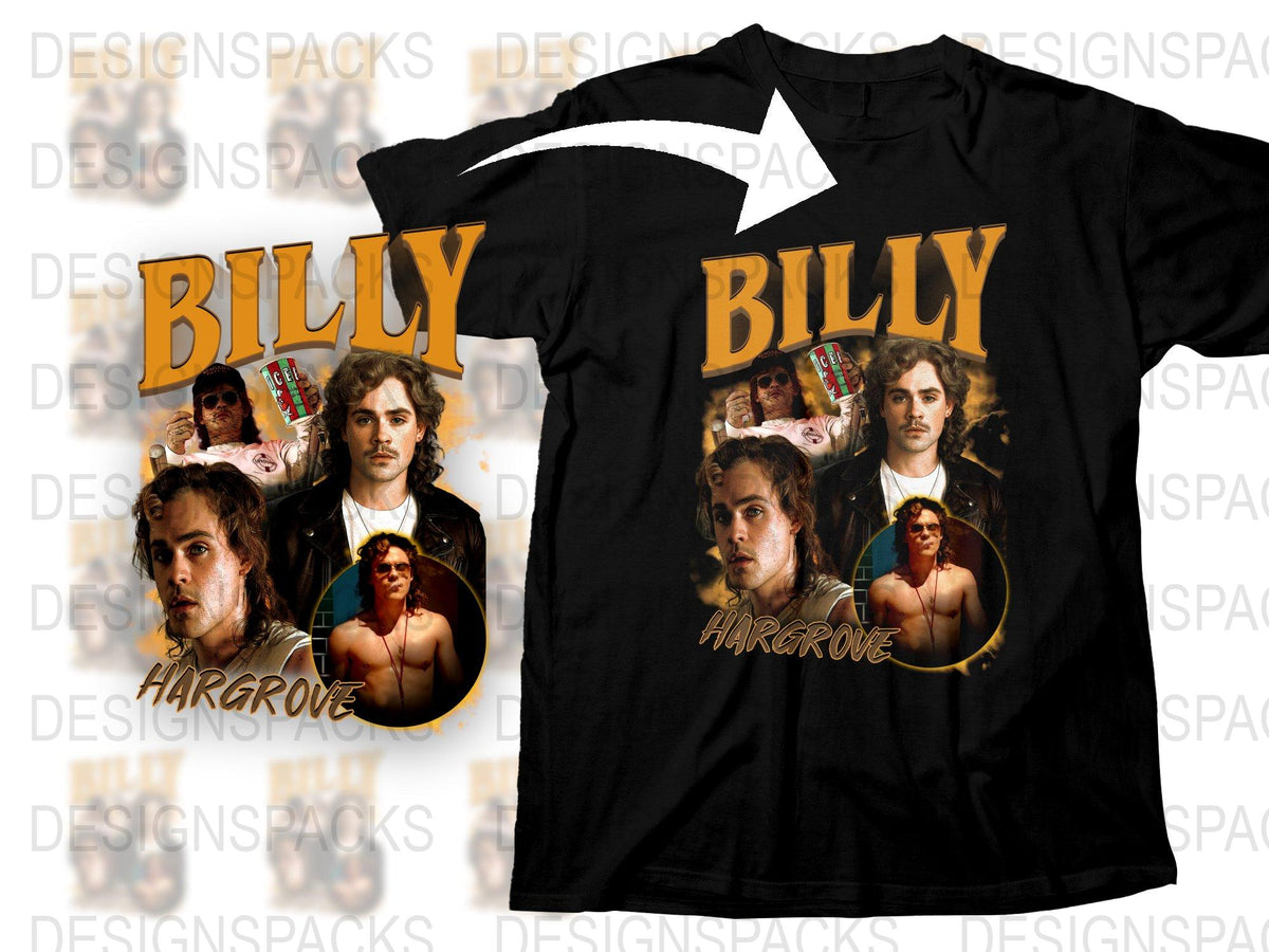 Billy Hargrove Graphic T-Shirt, Vintage Style, Stranger Things Inspired Tee, Retro 80s Design, Fan Merchandise, Soft Cotton Shirt