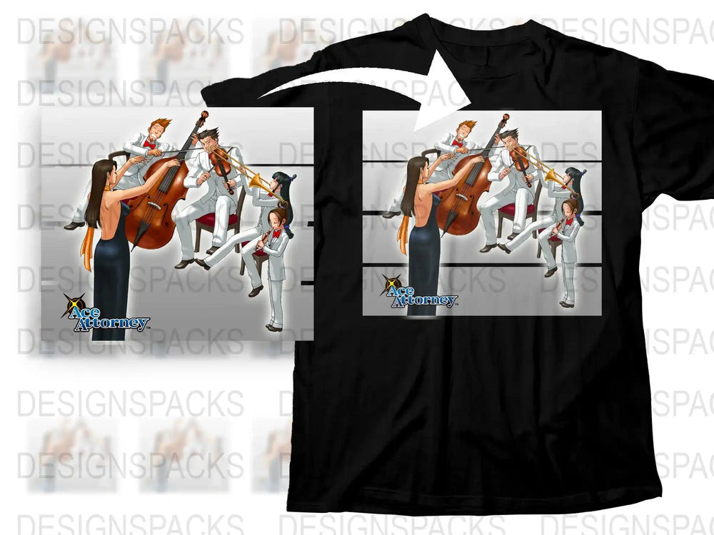 Apollo Justice Ace Attorney T-Shirt, Gaming Graphic Tee, Unisex Cotton Shirt, Unique Video Game Apparel