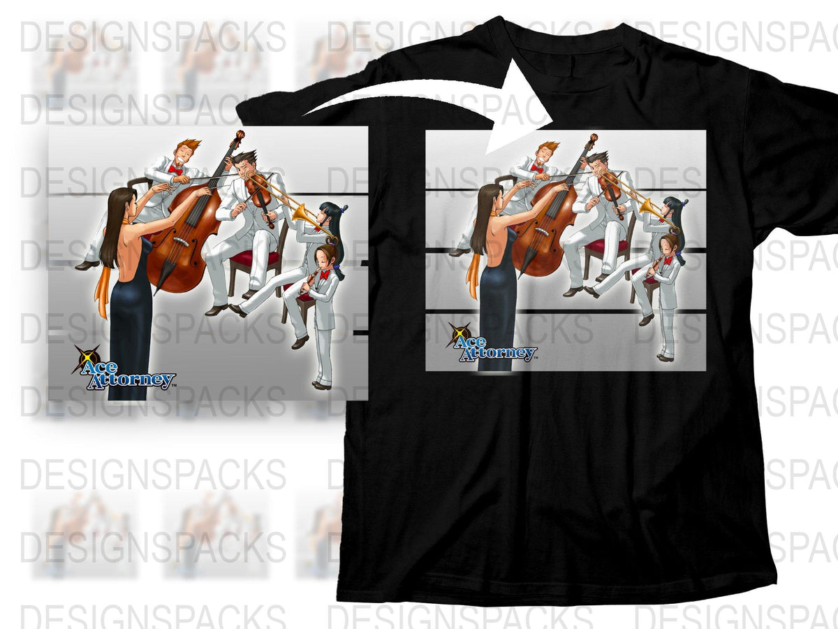 Apollo Justice Ace Attorney T-Shirt, Gaming Graphic Tee, Unisex Cotton Shirt, Unique Video Game Apparel