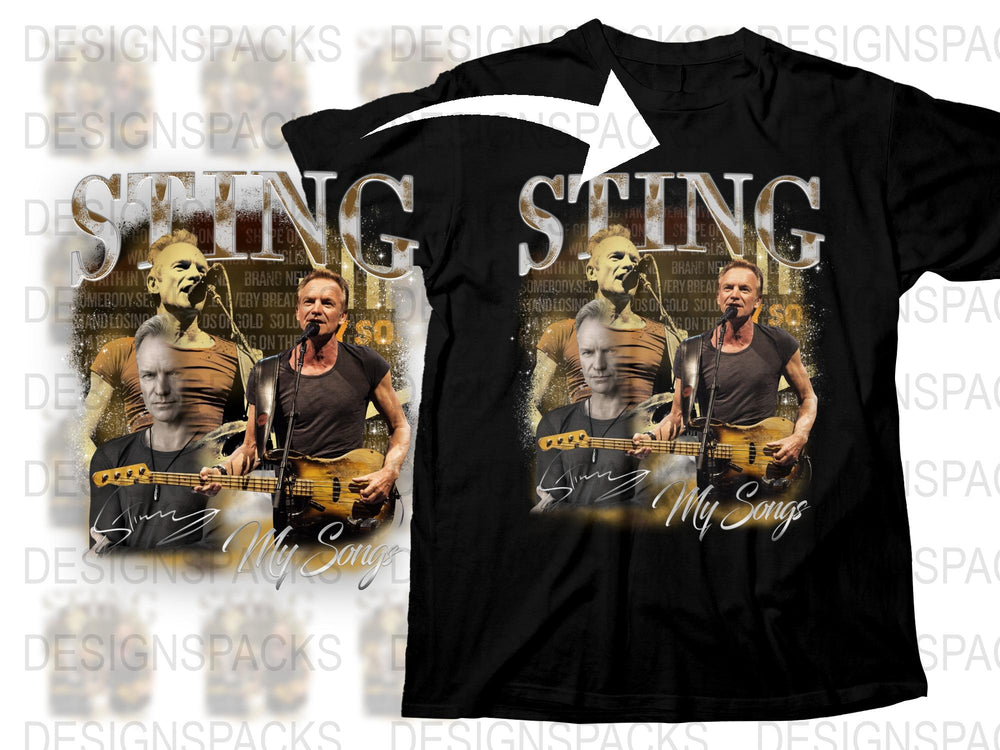 Sting Concert T-Shirt Vintage Style Graphic Tee Music Band Shirt Unisex Fashion Top Collector Gift Idea