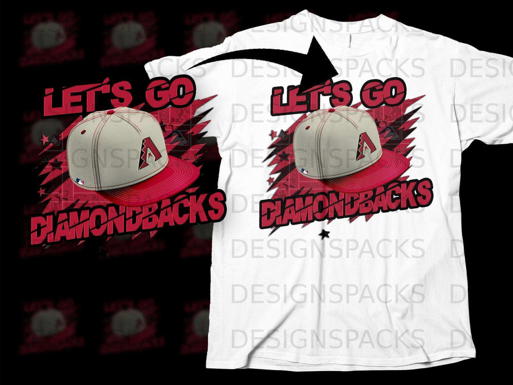 Let's Go Diamondbacks Graphic T-Shirt Design Pack