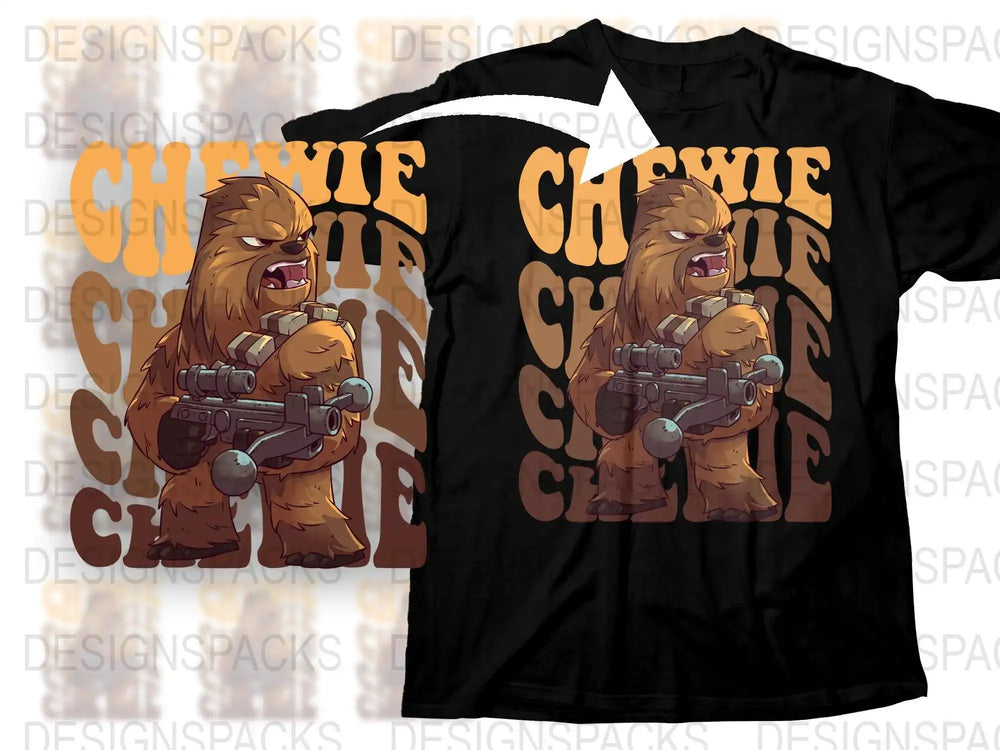 Chewbacca Graphic Print Png Digital Download