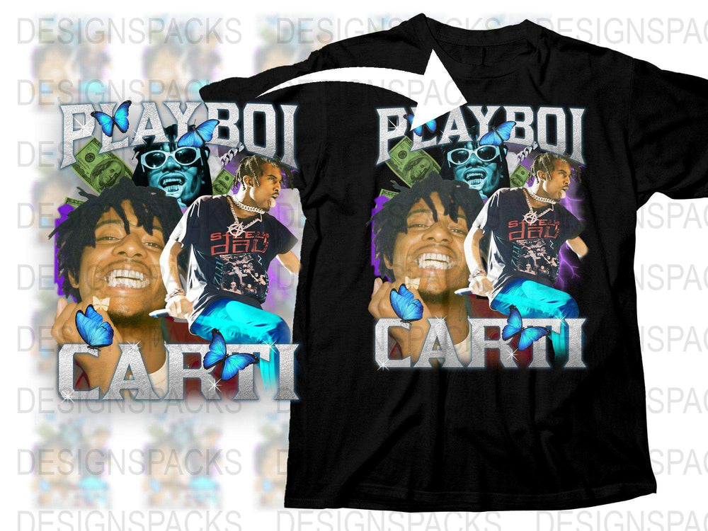 Playboi Carti Graphic Tee, Hip Hop Artist Inspired T-Shirt, Colorful Printed Tee, Unisex Fashion, Gift for Music Lovers