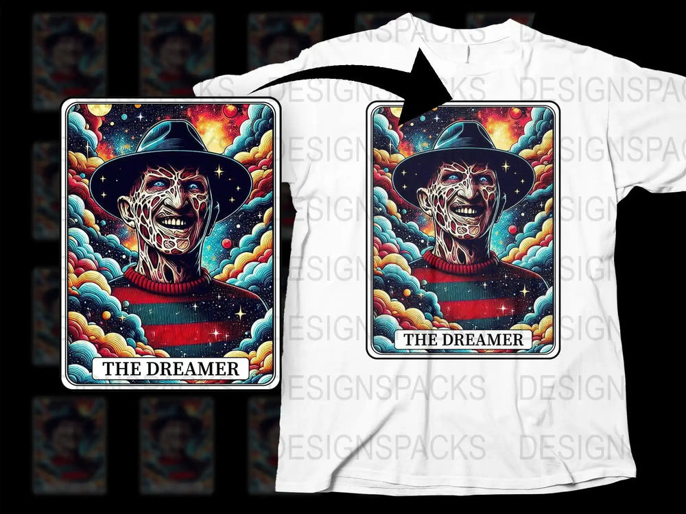 The Dreamer Skeleton Cowboy Graphic T-Shirt, Colorful Vintage Style Tee, Unique Halloween Shirt, Unisex Fashion Top