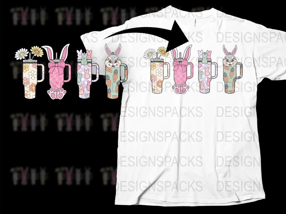 Tropical Rabbit T-Shirt, Cute Bunny Floral Summer Tee, Unique Animal Design, Unisex Adult Clothing