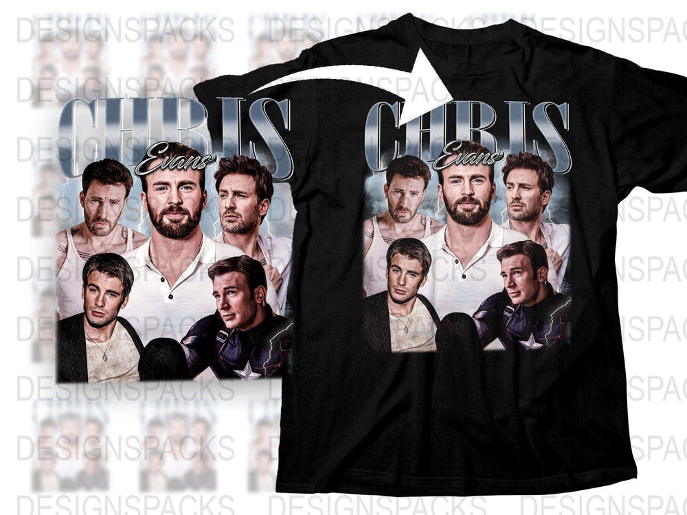Men's Graphic T-Shirt with Multiple Portrait Prints, Casual Black Tee, Stylish Modern Apparel