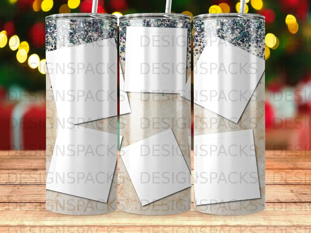 Glitter Speckle Marble Tumbler Blank Label Christmas product type