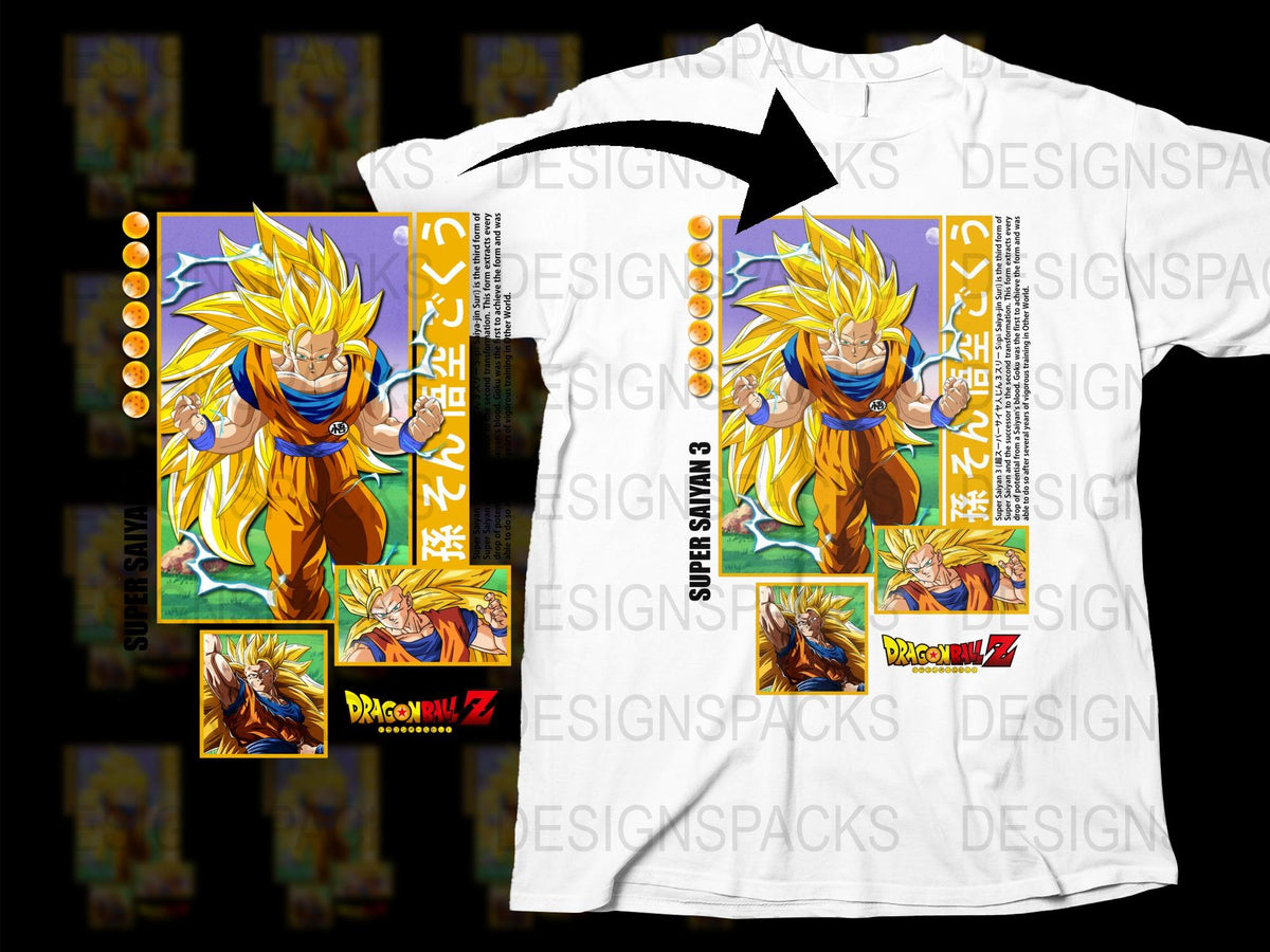 Dragon Ball Z Goku Super Saiyan Graphic T-Shirt, Anime Manga Fan Tee, Colorful Print, Casual Wear