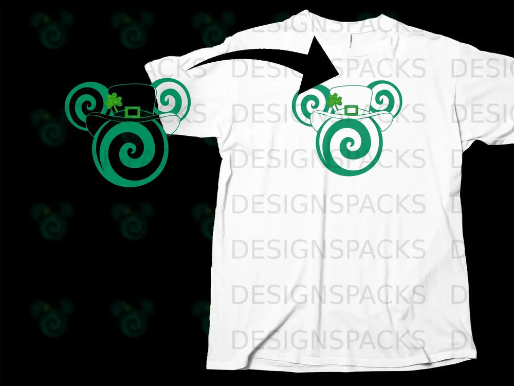 Green Mickey Mouse Head Leprechaun Hat Design product type
