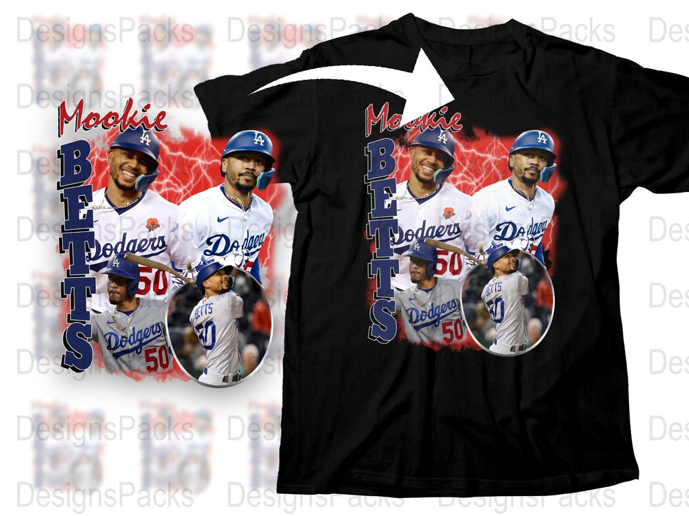 Mookie Betts Dodgers T-Shirt, LA Baseball Star Graphic Tee, Fan Apparel, Sports Collectible, Unisex Clothing