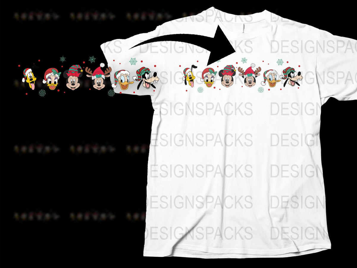 Disney Christmas T-Shirt Mickey and Friends Holiday Graphic Tee for All Ages