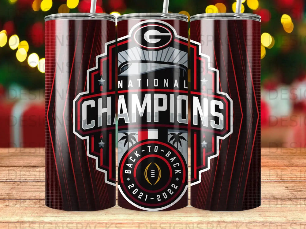 Georgia Bulldogs National Champions 2021-2022 tumbler.