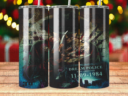 Freddy Krueger themed tumbler with 
