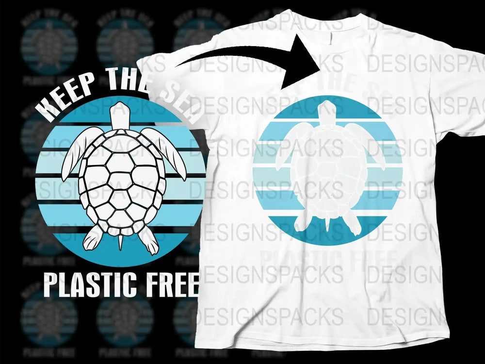 Keep that Plastic Free Turtle T-Shirt, Ocean Conservation, Eco Friendly Tee, Marine Life Awareness, Unisex Cotton Shirt