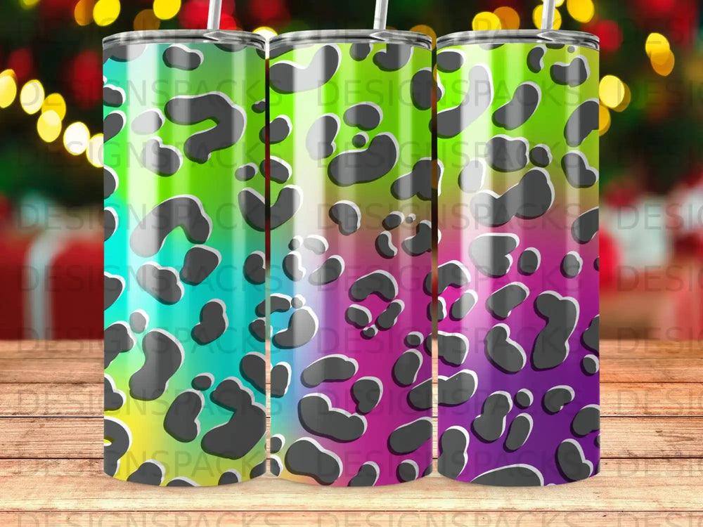 Vibrant Gradient Leopard Spot Pattern Tumbler product type