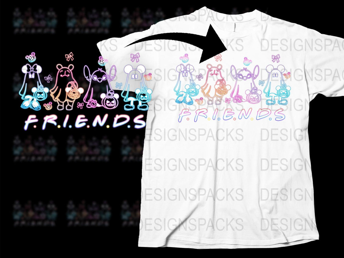 Friends TV Show Inspired T-Shirt, Neon Sign Art, Unisex Graphic Tee, Unique Pop Culture Apparel
