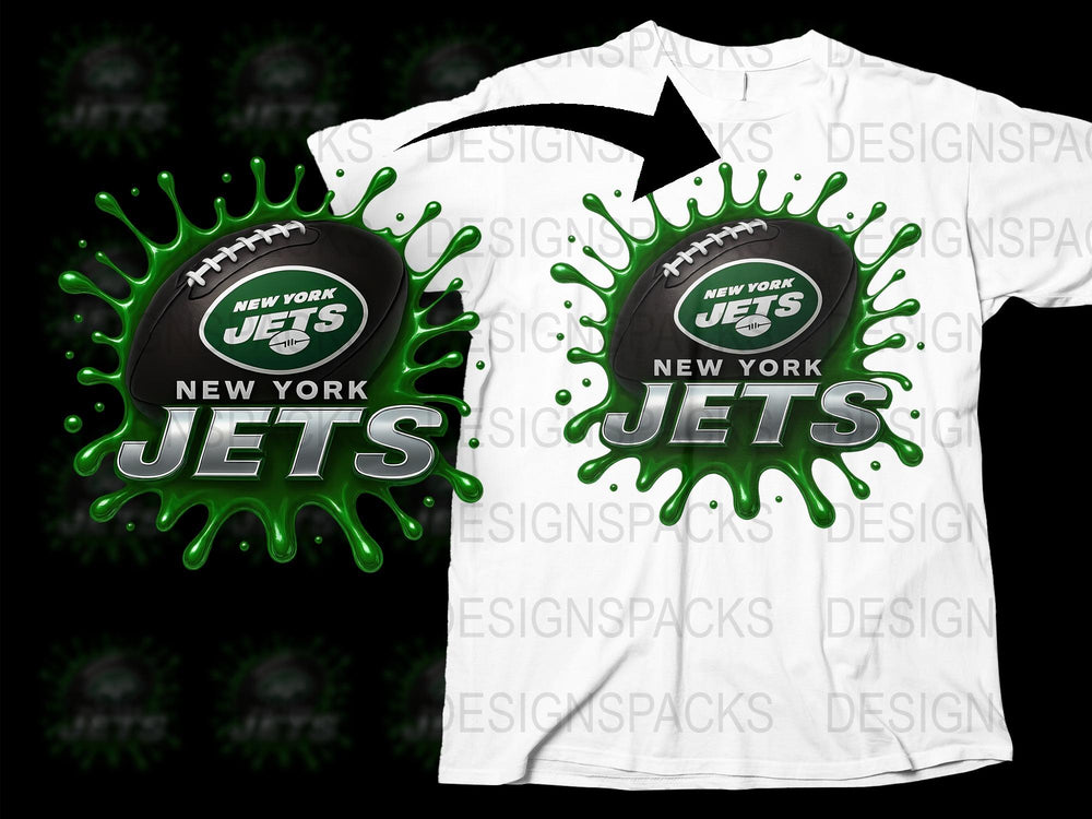 New York Jets T-Shirt, Football Team Logo, Green Virus Design, Men's Sports Apparel, Fan Merchandise, Graphic Tee