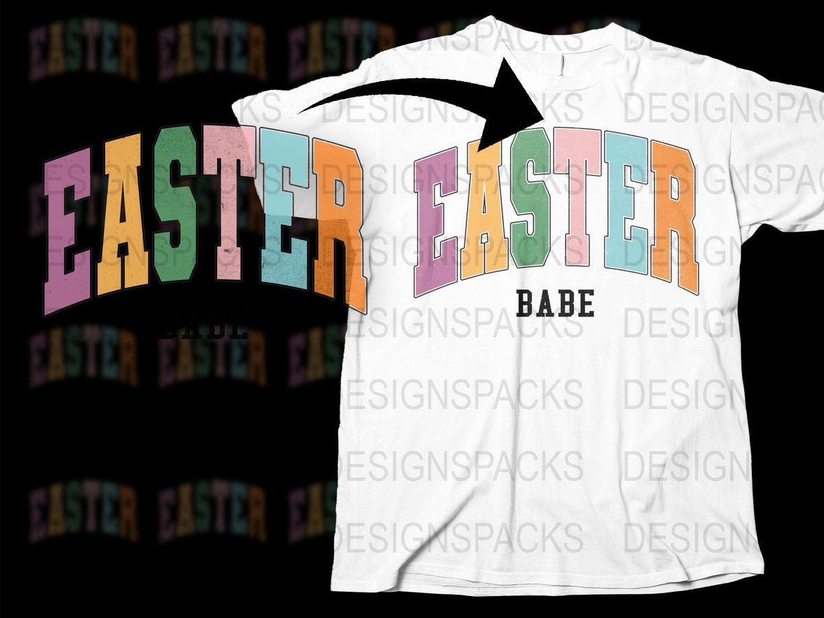 Easter Babe T-Shirt, Colorful Spring Holiday Graphic Tee, Casual Easter Sunday Apparel for Women and Men