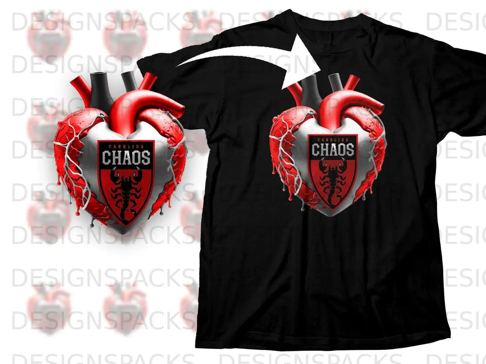 Carolina Chaos Scorpion Heart Graphic T-Shirt