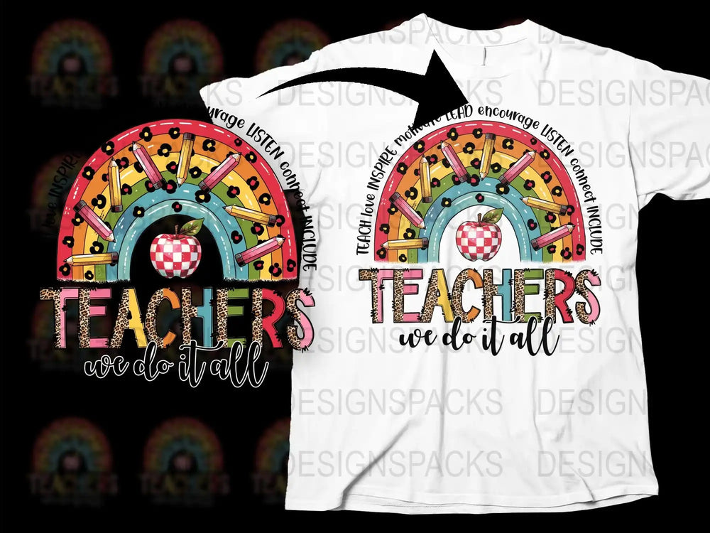 Teacher Appreciation Gift, Colorful Teachers Word Art T-Shirt, Fun School Tee, Educational Graphic Shirt for Educators