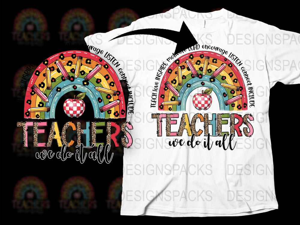 Teacher Appreciation Gift, Colorful Teachers Word Art T-Shirt, Fun School Tee, Educational Graphic Shirt for Educators