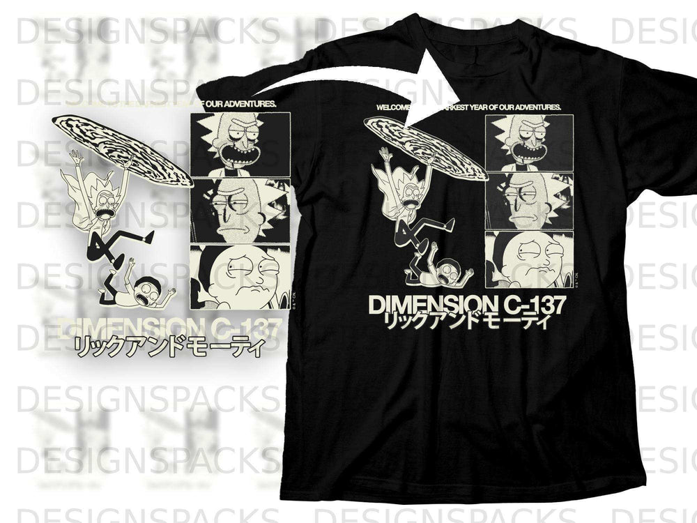 Dimension C-137 Rick and Morty T-Shirt Design