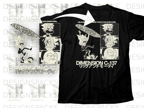Dimension C-137 Rick and Morty T-Shirt Design