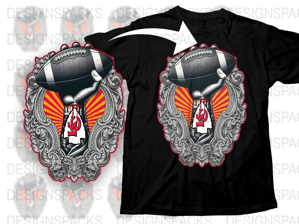 Men's Football Graphic T-Shirt, Vintage Helmet Design, Red and Black Sports Tee