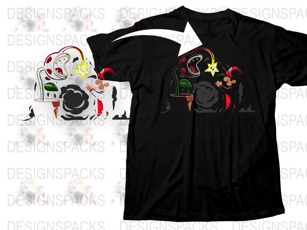 Black T-Shirt with Colorful Abstract Art Design, Trendy Graphic Tee, Unisex Fashion Top