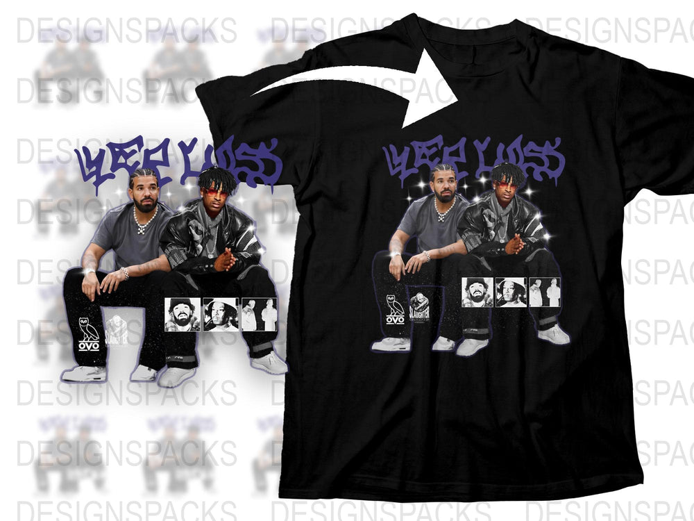 Hip Hop Duo Graphic T-Shirt, Men's Fashion Tee, Urban Streetwear, Casual Black Shirt with Celebrity Rap Print