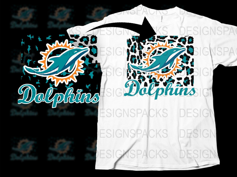 Miami Dolphins T-Shirt, Custom Graphic Tees, Sports Team Logo, Splash Design, Football Fan Apparel, Casual Wear, Unisex Clothing