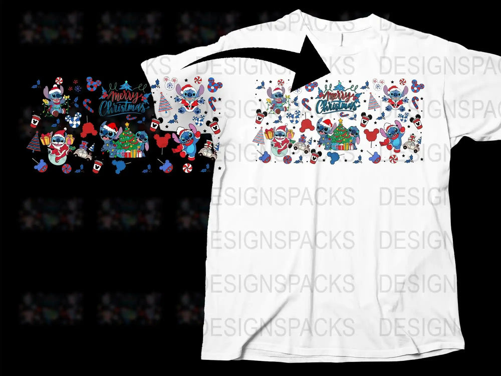 Disney Christmas T-Shirt, Mickey Mouse Holiday Tee, Family Matching Shirts, Festive Winter Apparel, Cute Cartoon Clothing