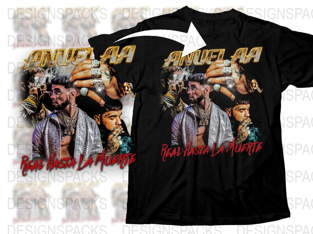 Anuel AA Inspired T-Shirt, Real Hasta La Muerte, Urban Streetwear, Graphic Tee, Hip Hop Fashion, Men's Women's Sizes Available