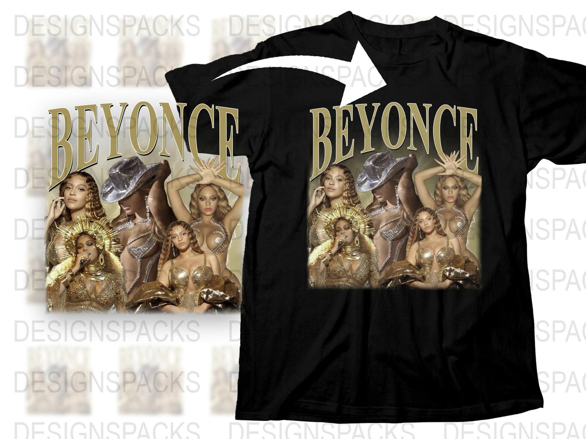 Pop Icon Graphic T-Shirt, Stylish Gold Theme Women's Top, Collectible Music Fan Apparel