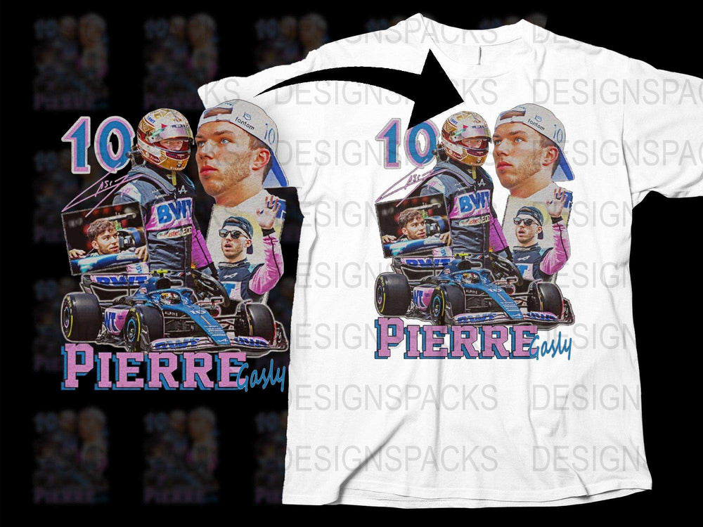 Pierre Gasly Racing T-Shirt, F1 Driver Graphic Tee, Motorsport Fan Apparel, Unique Sports Gift