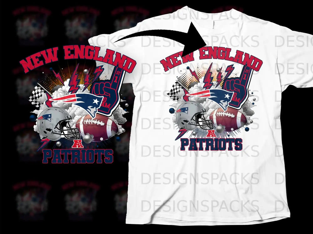 New England Patriots Graphic Tee with Bold Design