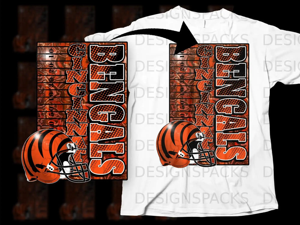 Bengals Cincinnati Football Fan T-Shirt Design Image